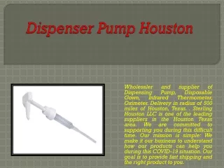 Dispenser Pump Houston