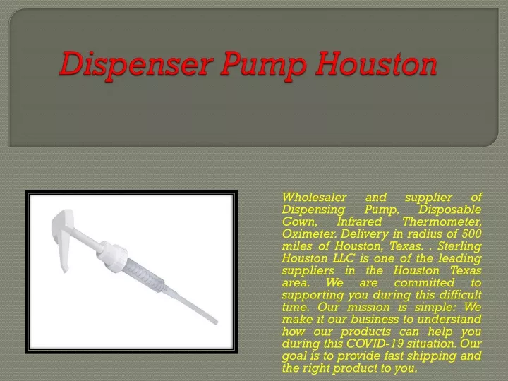 dispenser pump houston