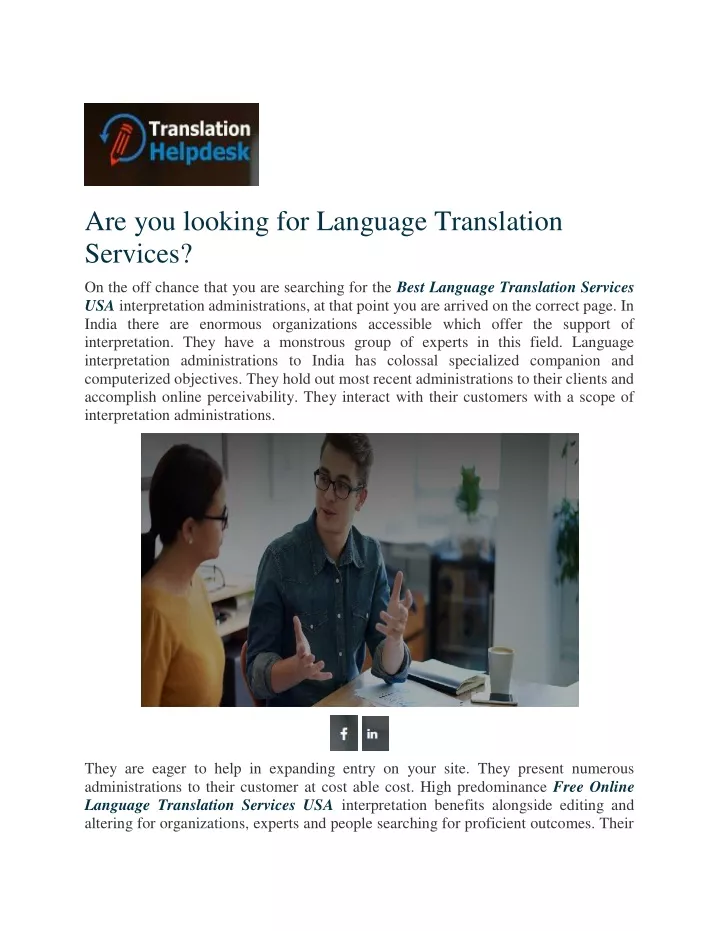 are you looking for language translation services