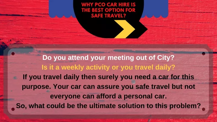 why pco car hire is the best option for safe