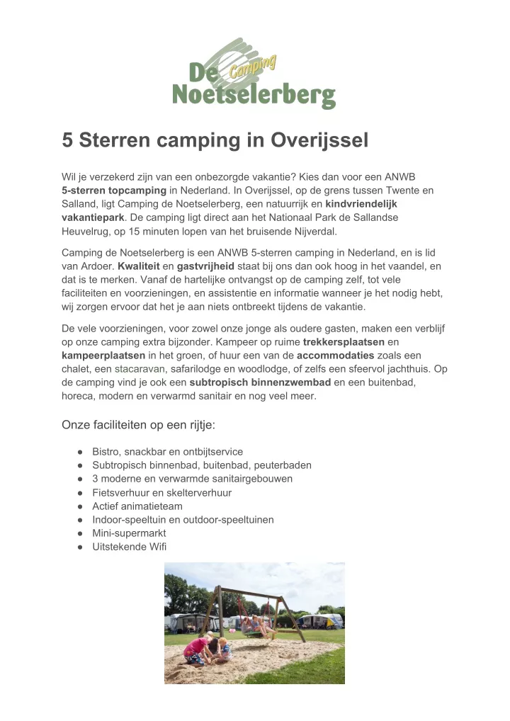 5 sterren camping in overijssel