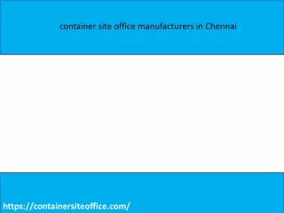 container site office manufacturers in Chennai