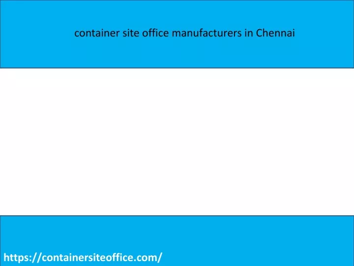 container site office manufacturers in chennai
