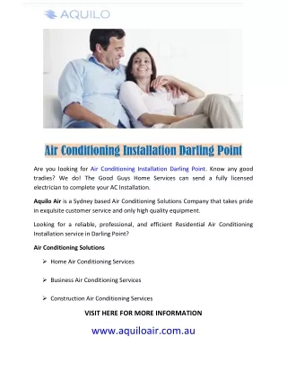 Air Conditioning Installation Darling Point