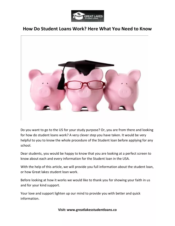 how do student loans work here what you need