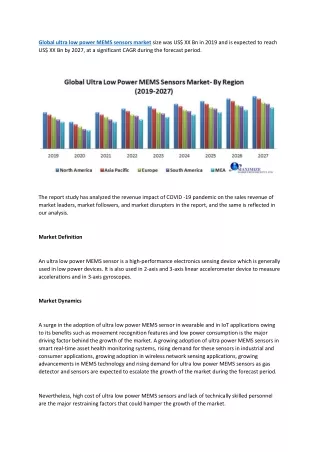 Global ultra low power MEMS sensors market