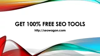 Get 100% free SEO Tools