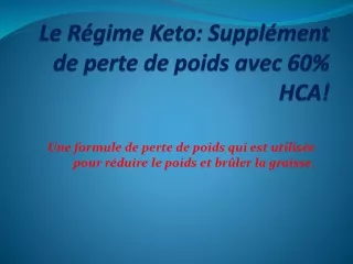 Le Regime Keto