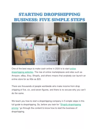 starting dropshipping business five simple steps