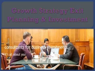 growth strategy exit planning investment