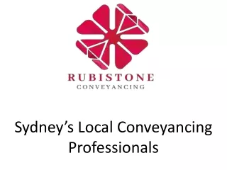 Rubistone - Sydney’s Local Conveyancing Services