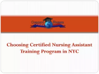 The Best Certified Nursing Assistant Training in NYC