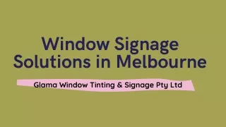 Window Signage Solutions in Melbourne