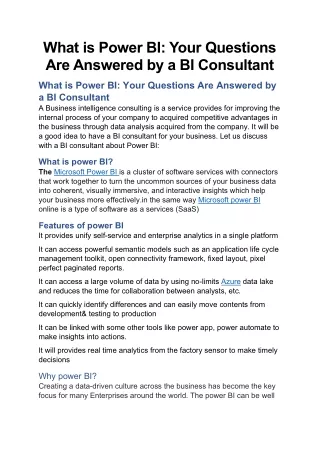 what is power bi your questions are answered