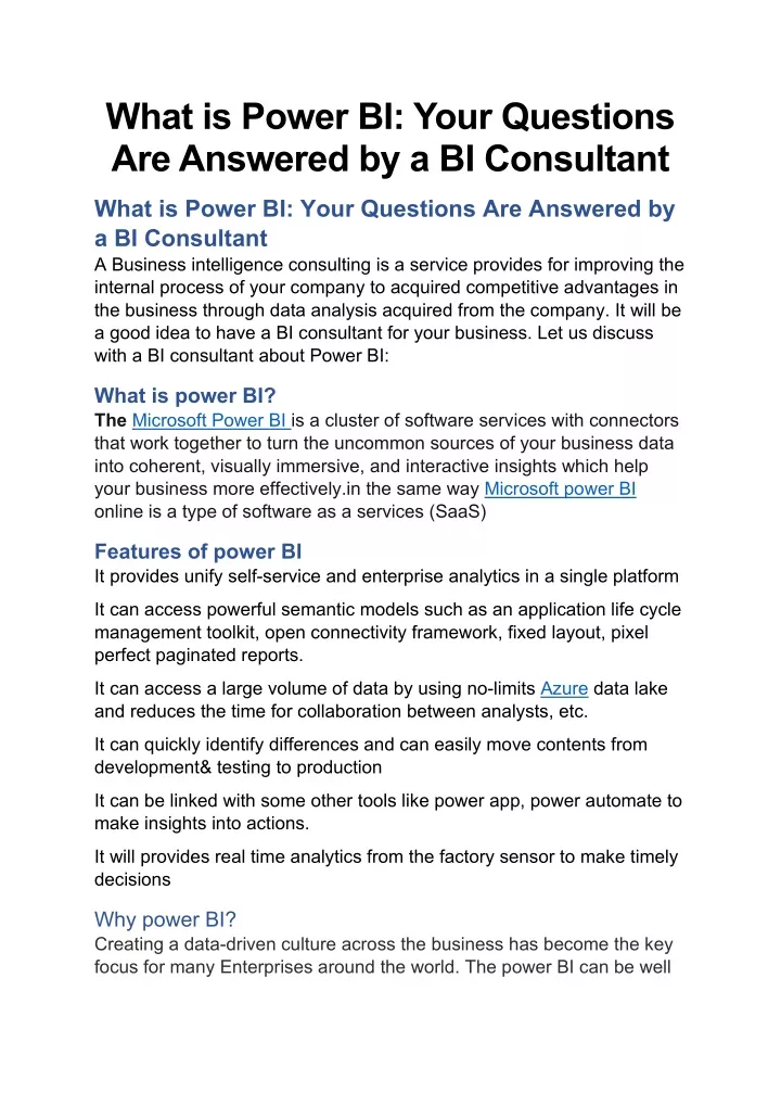 what is power bi your questions are answered