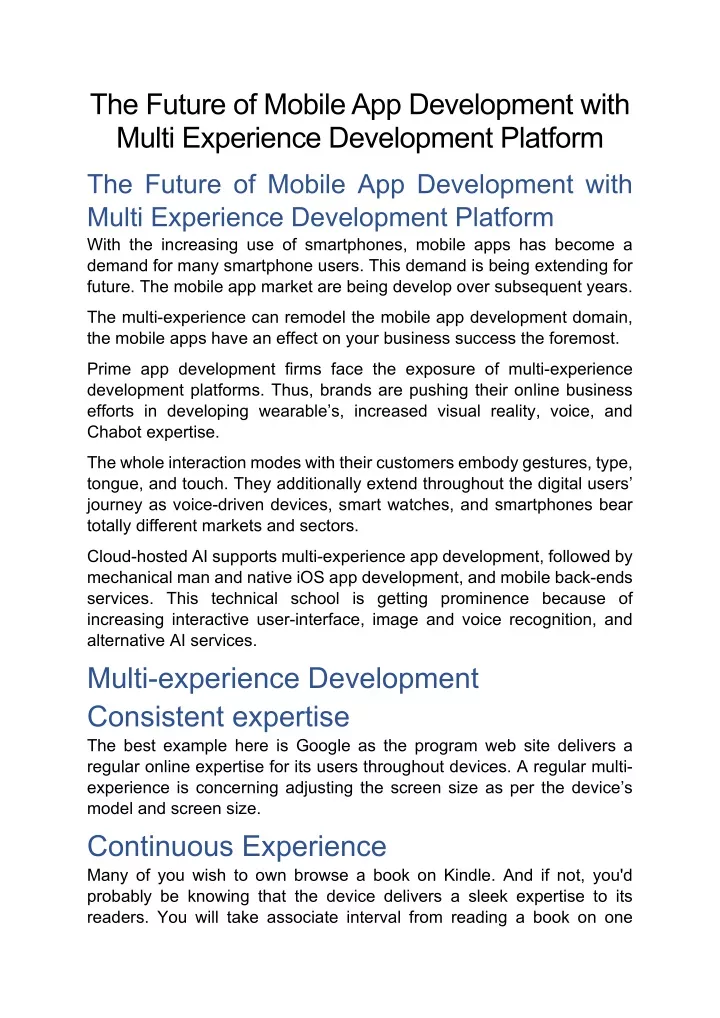 the future of mobile app development with multi