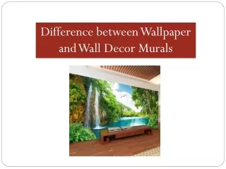 Difference between Wallpaper and Wall Decor Murals