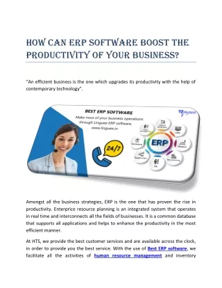 How can ERP Software Boost the Productivity of Your Business?