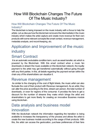 how will blockchain changes the future