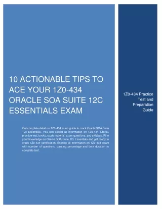 10 actionable tips to ace your 1z0 434 oracle