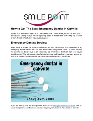 How to Get The Best Emergency Dentist in Oakville