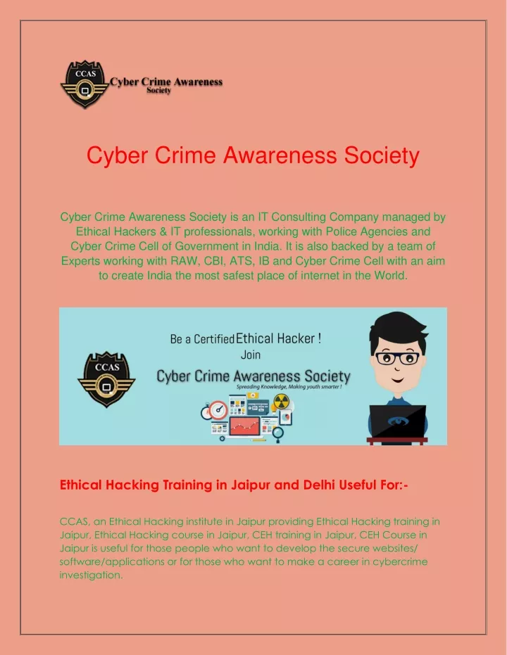 cyber crime awareness society