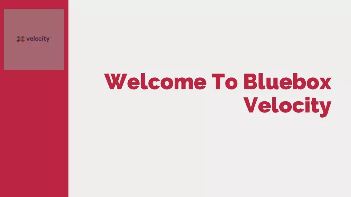 welcome to bluebox velocity