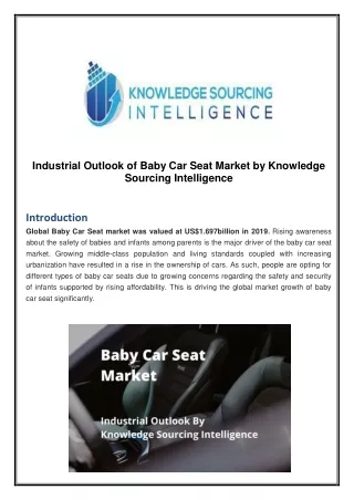 industrial outlook of baby car seat market