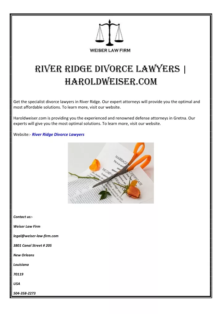 river ridge divorce lawyers haroldweiser com