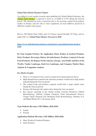 global nisin market research report