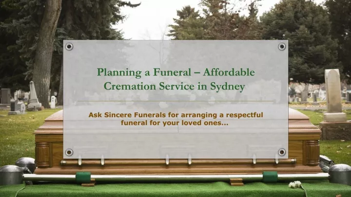 planning a funeral affordable cremation service in sydney