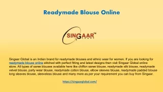 Readymade Blouse Online