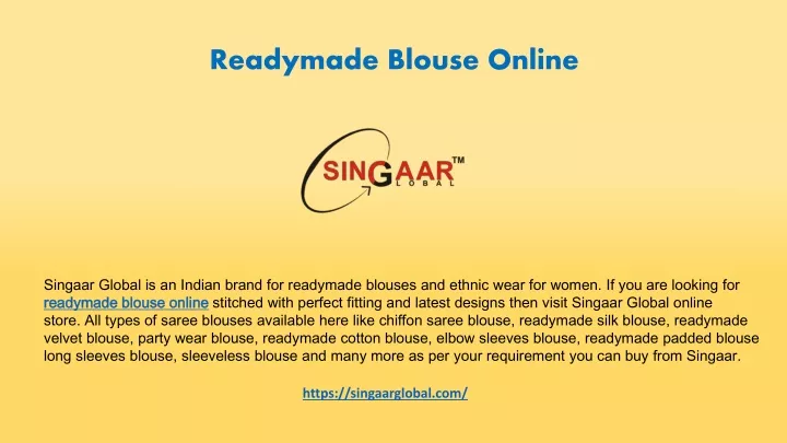readymade blouse online