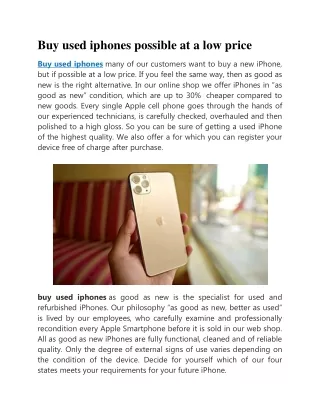 buy used iphones possible at a low price