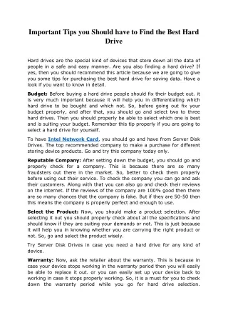 important tips you should have to find the best
