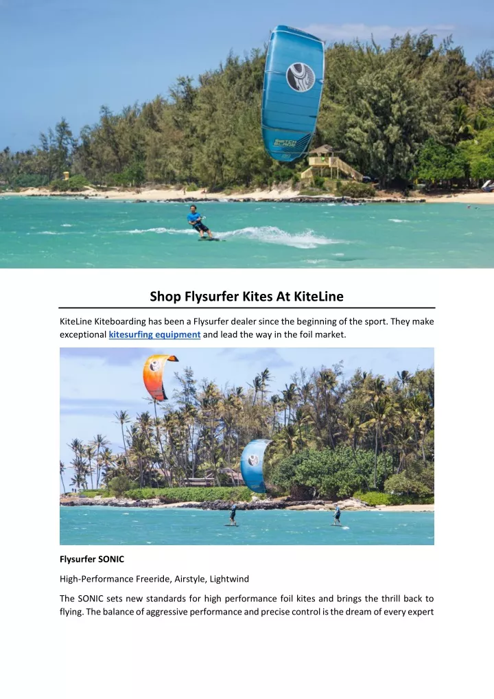 shop flysurfer kites at kiteline