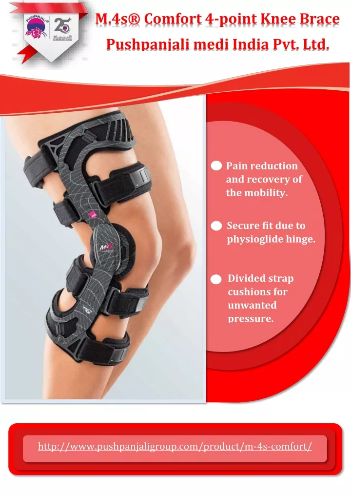 m 4s comfort 4 point knee brace pushpanjali medi