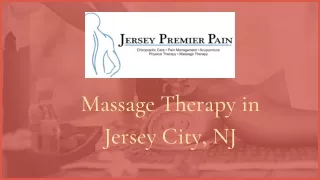 Massage Therapy in Jersey City, NJ