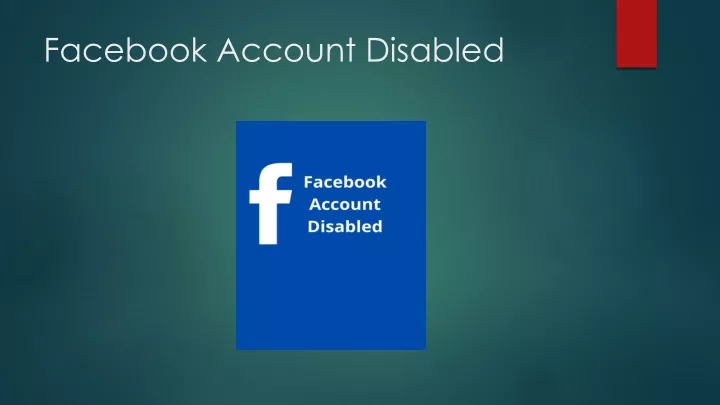 facebook account disabled