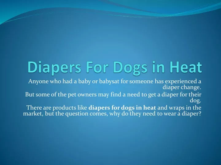 diapers for dogs in heat