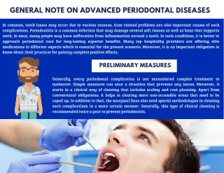 General Note On Advanced Periodontal Diseases