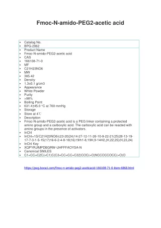 fmoc n amido peg2 acetic acid