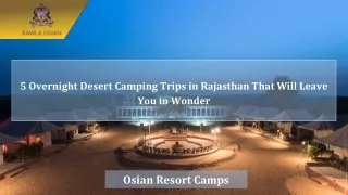 5 Overnight Desert Camping Trips in Rajasthan That Will Leave You in Wonder