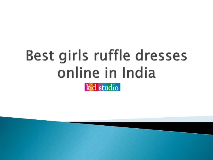 best girls ruffle dresses online in india
