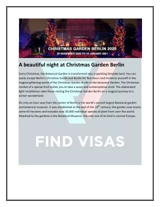 a beautiful night at christmas garden berlin