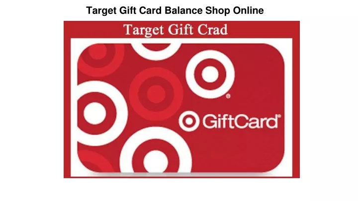 target gift card balance shop online