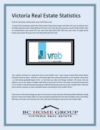 Victoria Real Estate Statistics