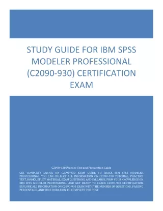 study guide for ibm spss modeler professional