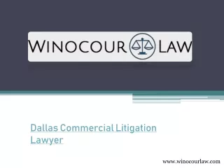Dallas Commercial Litigation Lawyer - www.winocourlaw.com