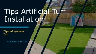 Tips Artificial Turf Installation